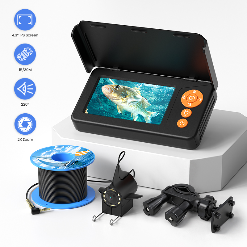 Fish Finder Cable - Câmera de pesca subaquática com ecrã